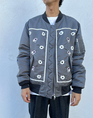 
                  
                    Load image into Gallery viewer, Bandana Hand Embroidery Flight Jacket / 313846242002
                  
                