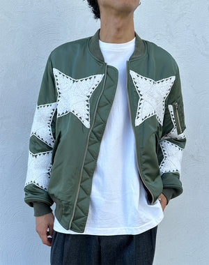 
                  
                    Load image into Gallery viewer, The CRAFT Hand Embroidery Flight Jacket / 313846242001
                  
                