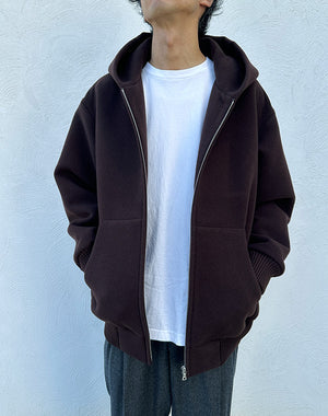 
                  
                    Load image into Gallery viewer, DOUBLE CLOTH HEAVY WOOL PILE ZIP HOODIE / 306192242001
                  
                