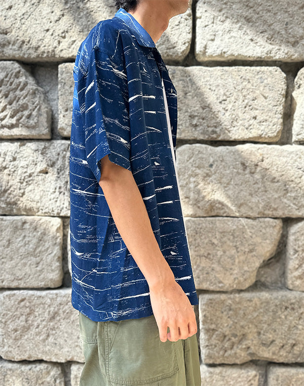 
                  
                    Load image into Gallery viewer, ALOHA SHIRT INDIGO OCEAN / 311861231004
                  
                