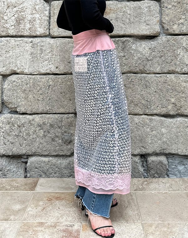 
                  
                    Load image into Gallery viewer, SPANGLE SKIRT / 320297252001
                  
                