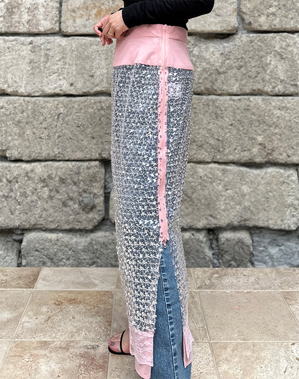 
                  
                    Load image into Gallery viewer, SPANGLE SKIRT / 320297252001
                  
                