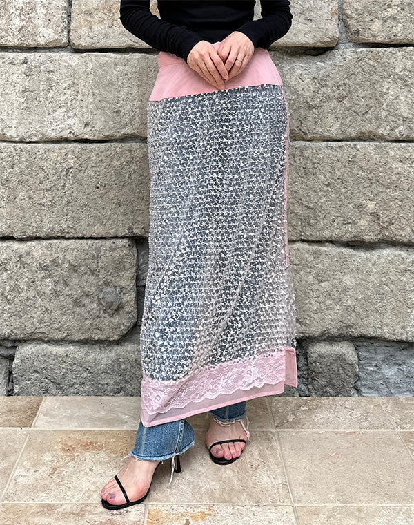 
                  
                    Load image into Gallery viewer, SPANGLE SKIRT / 320297252001
                  
                