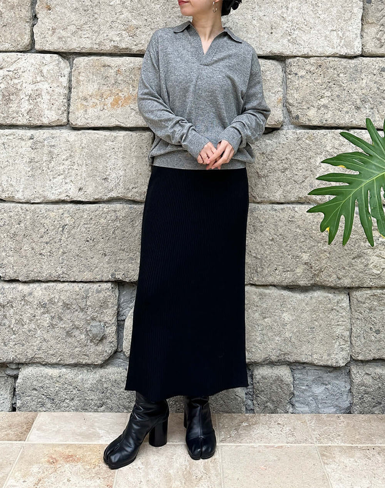 
                  
                    Load image into Gallery viewer, ナローリブスカート / BDA13407WA
                  
                