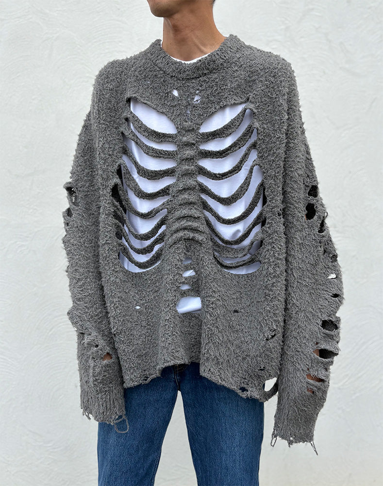 
                  
                    Load image into Gallery viewer, RIBCAGE KNIT PULLOVER / 301175252001
                  
                