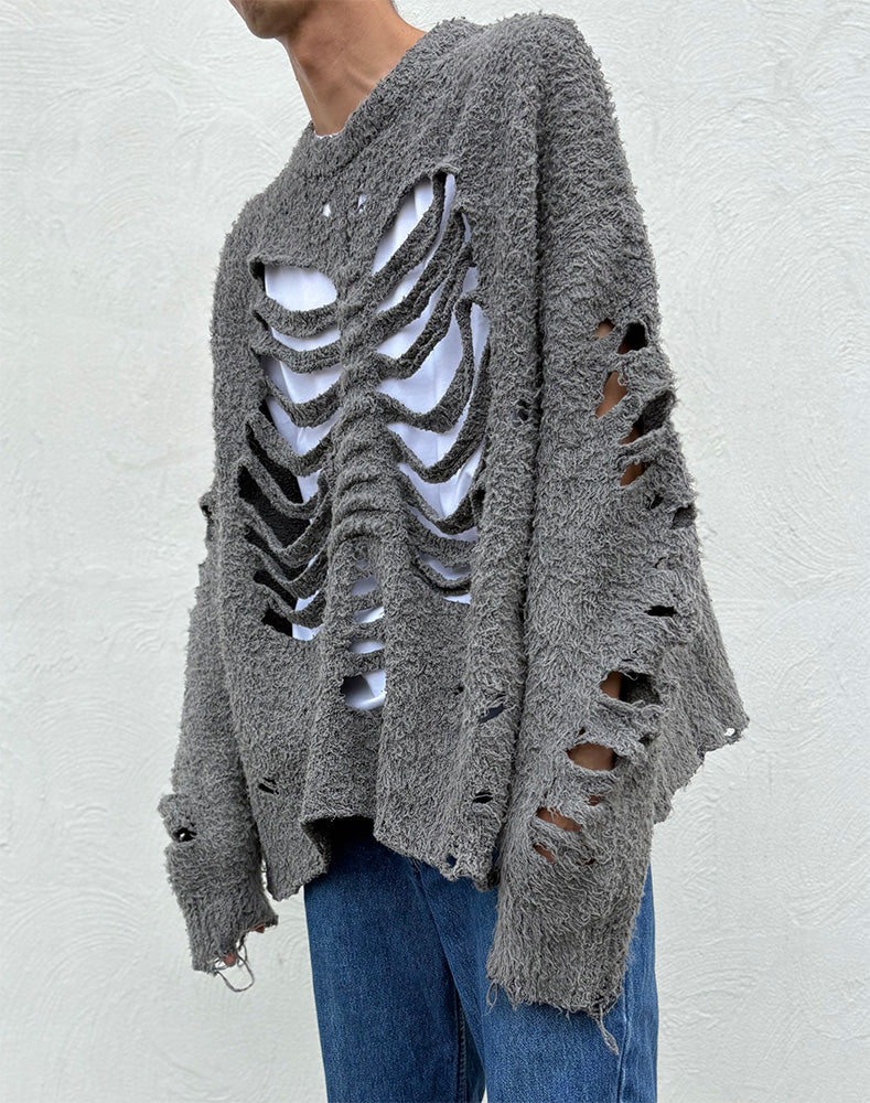 
                  
                    Load image into Gallery viewer, RIBCAGE KNIT PULLOVER / 301175252001
                  
                