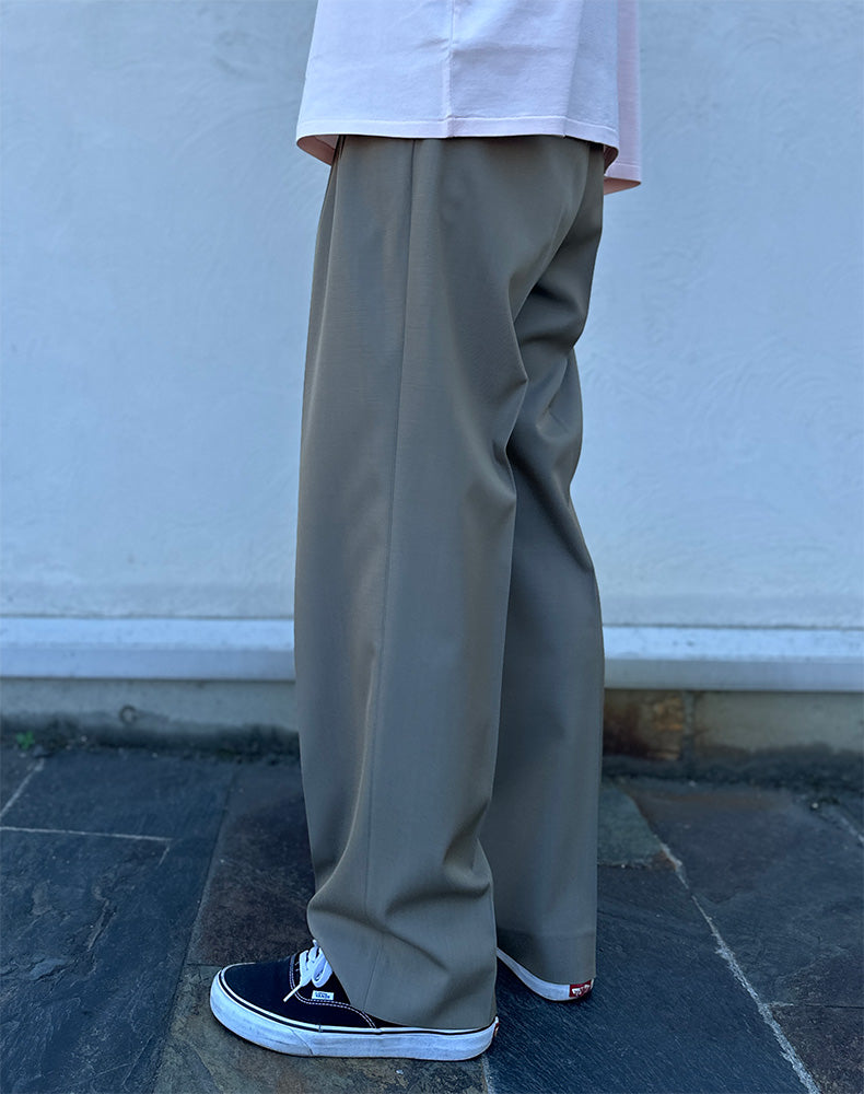 
                  
                    Load image into Gallery viewer, LIGHT WOOL MAX GABARDINE TWO-TUCK SLACKS / 315192252002
                  
                