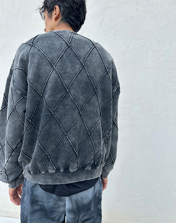 
                  
                    Load image into Gallery viewer, Hand Dye Diamond Twist Sweat / 305846252002
                  
                