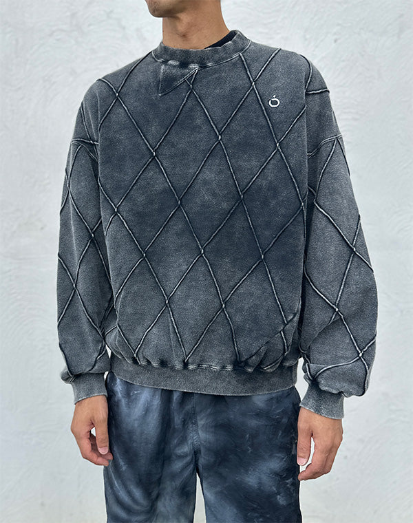 
                  
                    Load image into Gallery viewer, Hand Dye Diamond Twist Sweat / 305846252002
                  
                