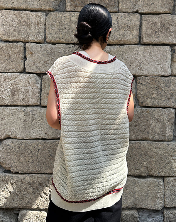 
                  
                    Load image into Gallery viewer, Wrinkled School Vest / 310343252001
                  
                