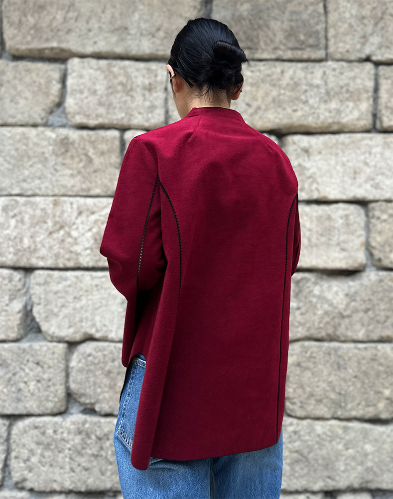 
                  
                    Load image into Gallery viewer, Synthetic Leather Fancy Ftitch Top / 301165252005
                  
                