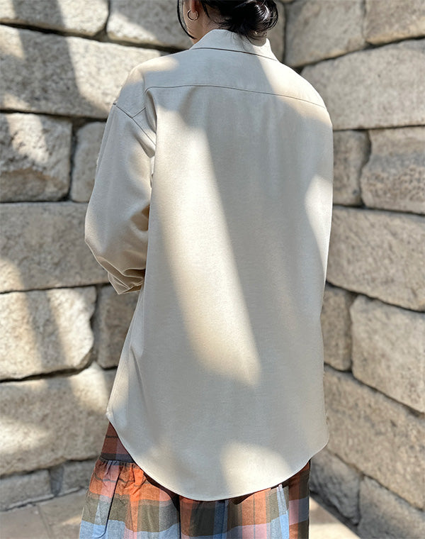 
                  
                    Load image into Gallery viewer, WOOL FULLING FLANNEL SHIRT / 311178252001
                  
                