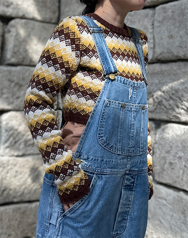 
                  
                    Load image into Gallery viewer, CASHMERE JACQUARD KNIT CROPPED P/O / 301178252001
                  
                