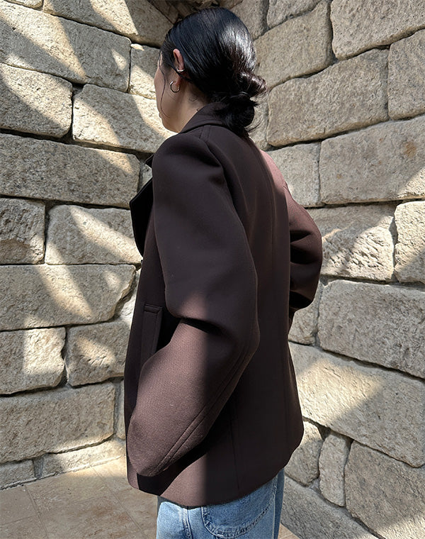 
                  
                    Load image into Gallery viewer, TWISTED DOUBLE CLOTH P-COAT / 314178252001
                  
                