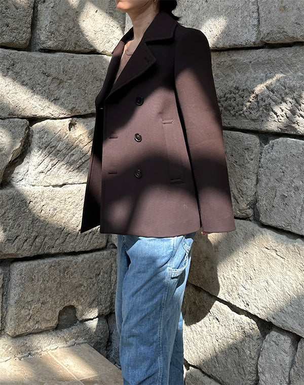 
                  
                    Load image into Gallery viewer, TWISTED DOUBLE CLOTH P-COAT / 314178252001
                  
                