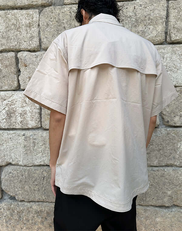 
                  
                    Load image into Gallery viewer, S/S Asymmetric Camp Shirt / 311409251002
                  
                