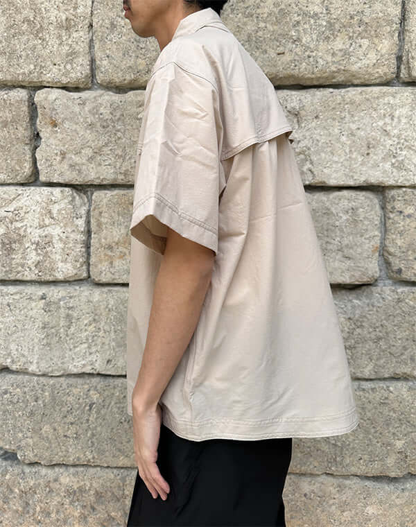 
                  
                    Load image into Gallery viewer, S/S Asymmetric Camp Shirt / 311409251002
                  
                