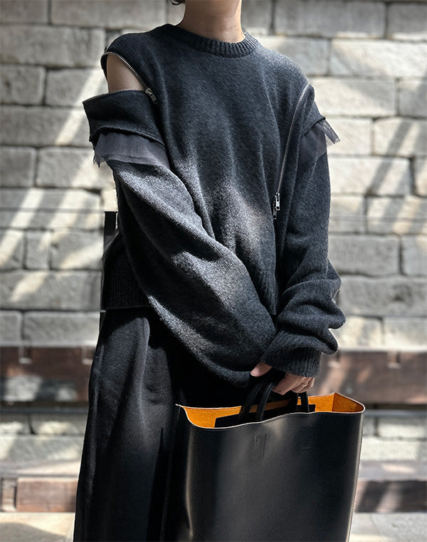 
                  
                    Load image into Gallery viewer, TULLE KNIT PULLOVER / 301297252001
                  
                