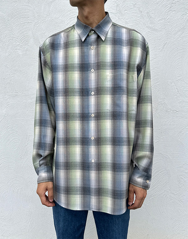 
                  
                    Load image into Gallery viewer, SUPER LIGHT WOOL CHECK SHIRT / 311192252001
                  
                