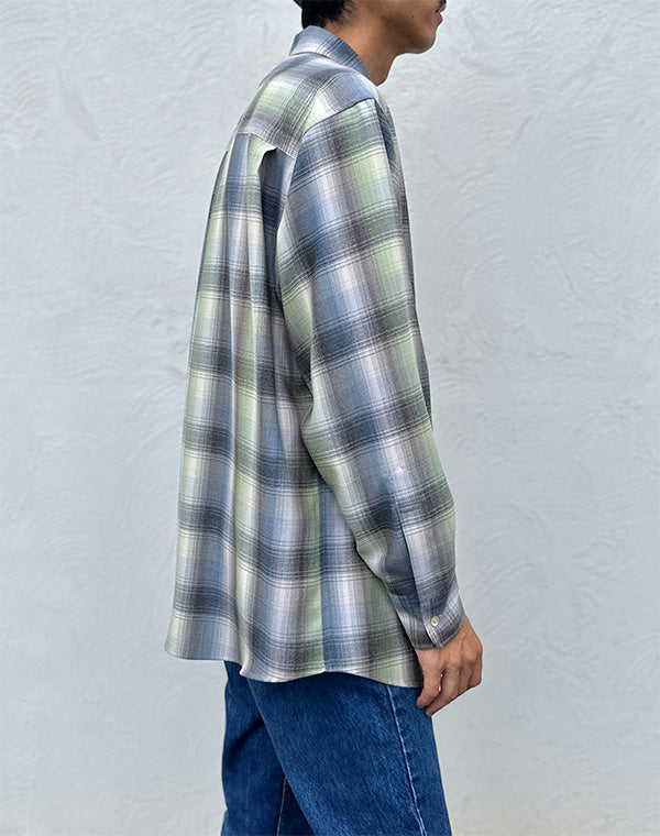 
                  
                    Load image into Gallery viewer, SUPER LIGHT WOOL CHECK SHIRT / 311192252001
                  
                
