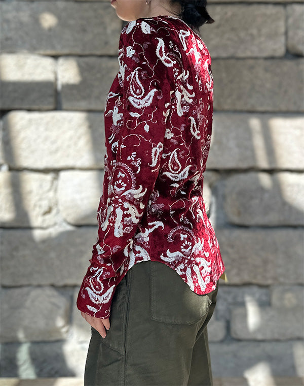 
                  
                    Load image into Gallery viewer, Velour Jersey Top / 301165252008
                  
                