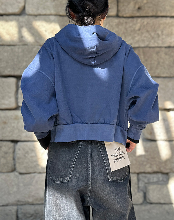 
                  
                    Load image into Gallery viewer, Navy Zip Hoodie / 306342252001
                  
                