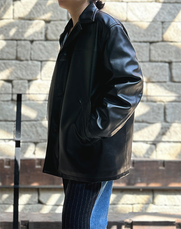 
                  
                    Load image into Gallery viewer, Leather Jacket / 313342252001
                  
                