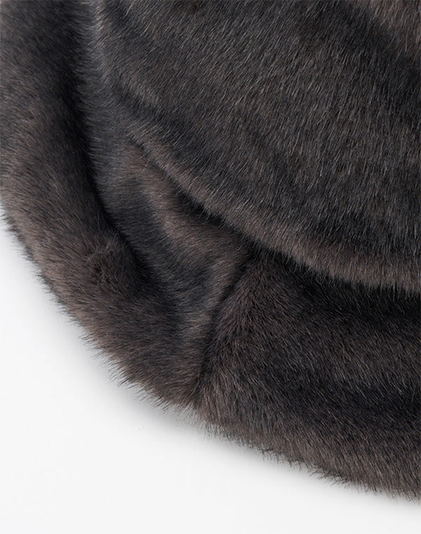 
                  
                    Load image into Gallery viewer, FAUX MINK FUR BALLOON HAT / 327161252004
                  
                