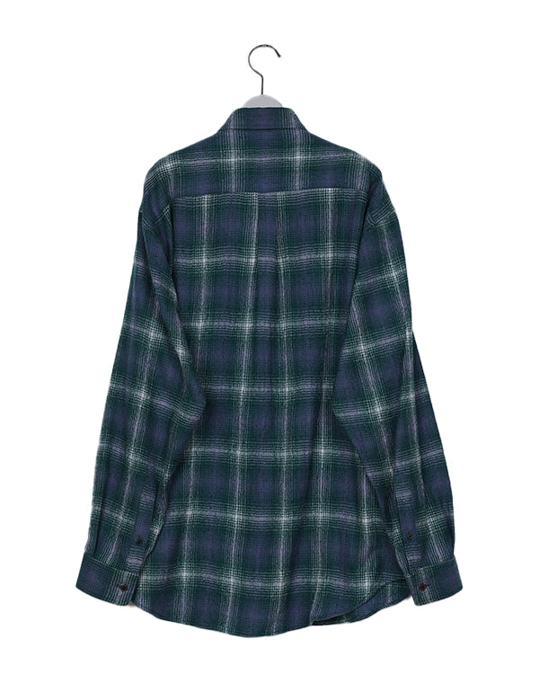 
                  
                    Load image into Gallery viewer, AIRY WOOL CHECK SHIRT / 311192252002
                  
                