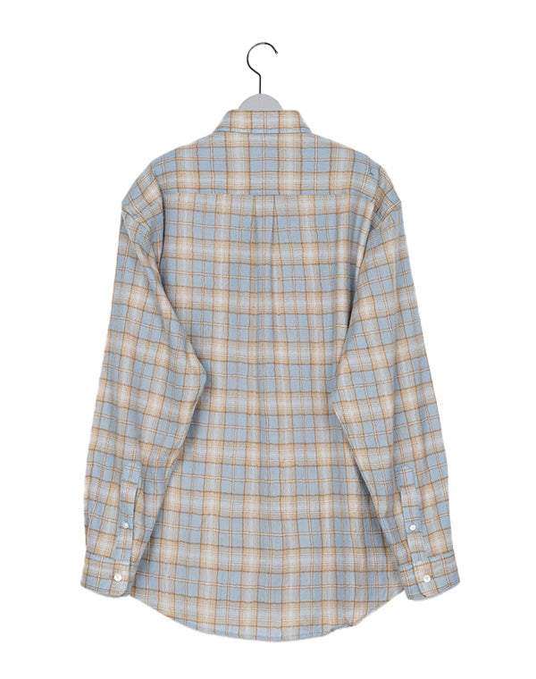 
                  
                    Load image into Gallery viewer, AIRY WOOL CHECK SHIRT / 311192252002
                  
                