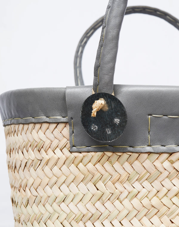 
                  
                    Load image into Gallery viewer, 革縁革手マルシェバスケット coron / 903834253017
                  
                