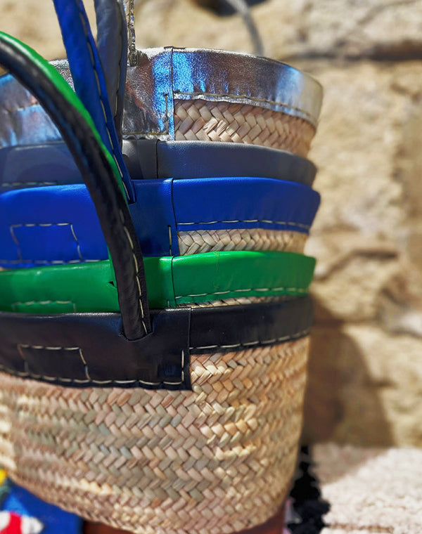 
                  
                    Load image into Gallery viewer, 革縁革手マルシェバスケット coron / 903834253017
                  
                