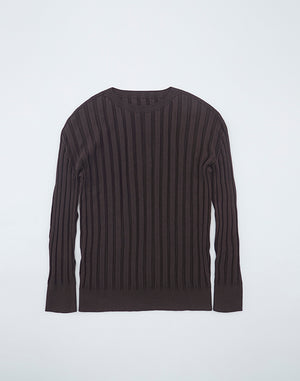 
                  
                    Load image into Gallery viewer, mayuhada wide rib pullover / BCA24501LH
                  
                