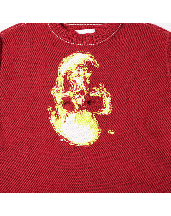 
                  
                    Load image into Gallery viewer, GLOW-IN-THE-DARK SKULL KNIT PULLOVER / 301175252002
                  
                