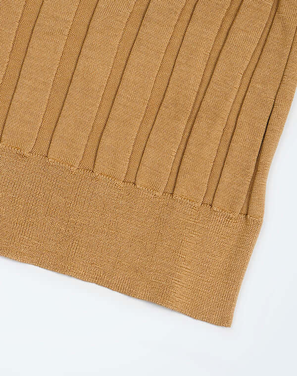 
                  
                    Load image into Gallery viewer, mayuhada silk rib half pullover / BEH24105LH
                  
                