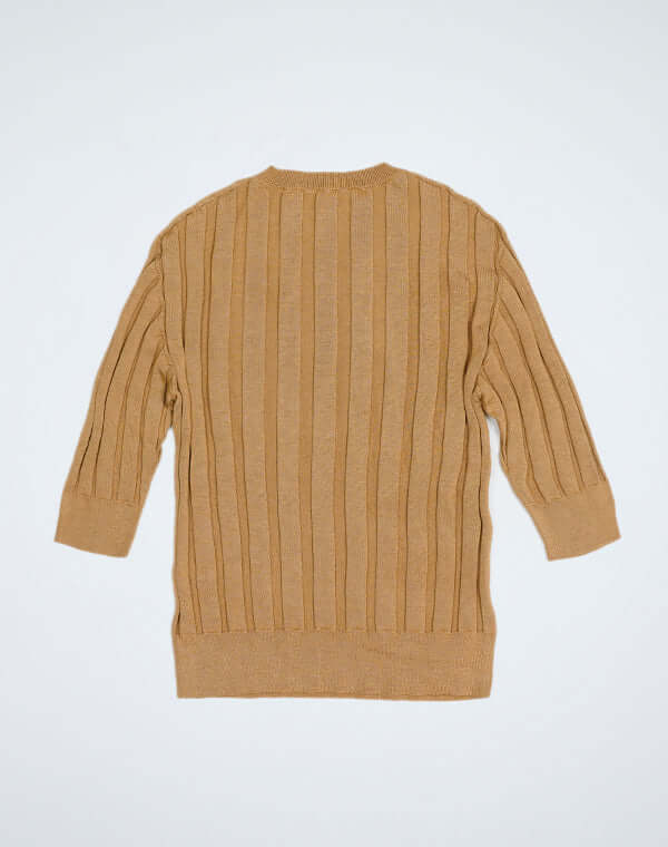 
                  
                    Load image into Gallery viewer, mayuhada silk rib half pullover / BEH24105LH
                  
                