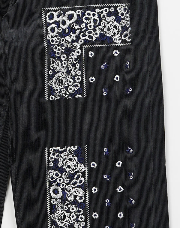 
                  
                    Load image into Gallery viewer, Bandana Embroidery Corduroy Pants / 315846252002
                  
                