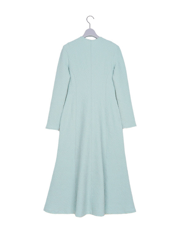 
                  
                    Load image into Gallery viewer, Shirring Jersey Jacquard Dress / 303165252002
                  
                