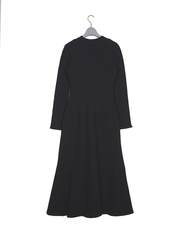 
                  
                    Load image into Gallery viewer, Shirring Jersey Jacquard Dress / 303165252002
                  
                