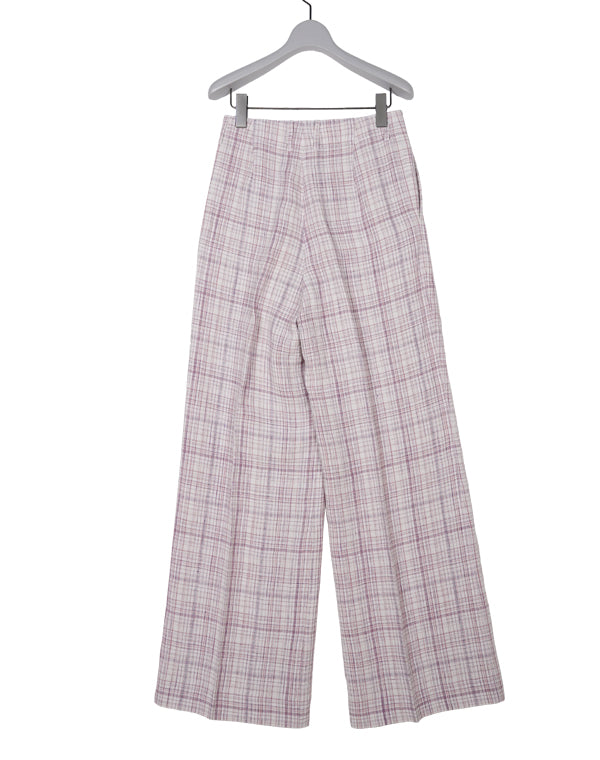 
                  
                    Load image into Gallery viewer, AURALEE - LINEN SILK CHECK PANTS / 315178231002
                  
                