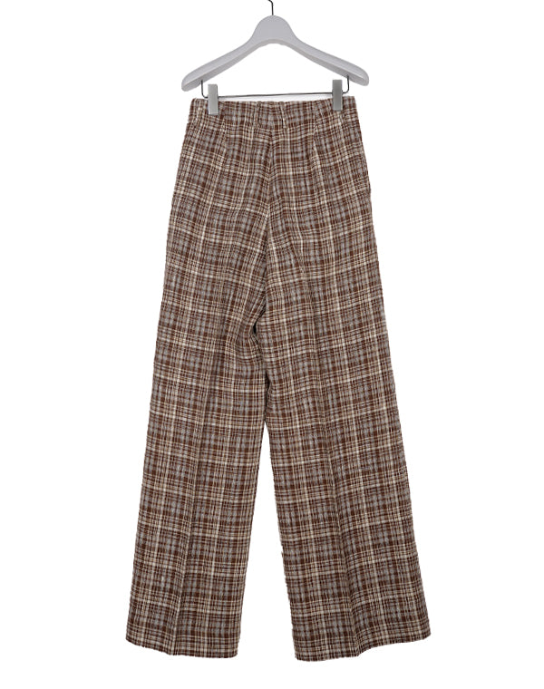 
                  
                    Load image into Gallery viewer, AURALEE - LINEN SILK CHECK PANTS / 315178231002
                  
                