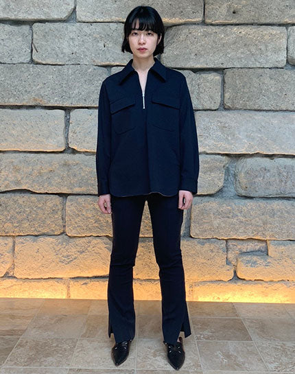 
                  
                    Load image into Gallery viewer, INSCRIRE - Milano Rib Slit Pants / 454042202001S
                  
                