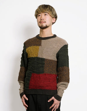 
                  
                    Load image into Gallery viewer, Patchwork Chunky Pullover 2022 / BBF21604UA
                  
                