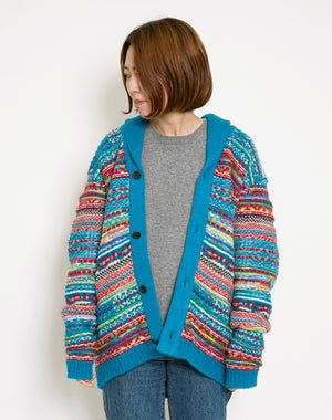 
                  
                    Load image into Gallery viewer, Fancy Jacquard Shawl Cardigan / BBF21606UA
                  
                