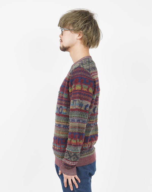 
                  
                    Load image into Gallery viewer, Colourful Mix Jacquard Pullover / KBAF351M
                  
                