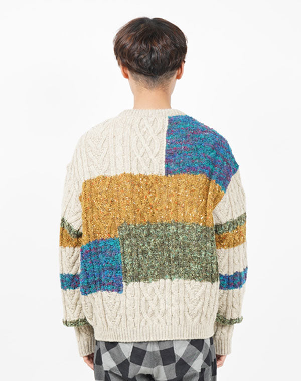 
                  
                    Load image into Gallery viewer, Fancy Cable Pullover / KBAF357M
                  
                