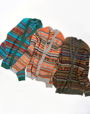 
                  
                    Load image into Gallery viewer, Colourful Mix jacquard Cardigan2022 / BBF21602UA
                  
                