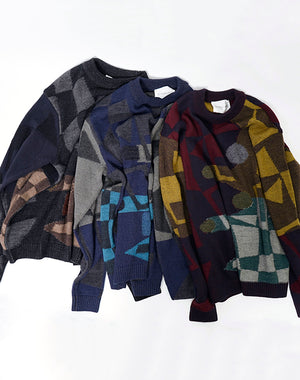 
                  
                    Load image into Gallery viewer, Multi Colour Intarsia Pullover / BBF21605UA
                  
                