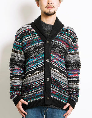 
                  
                    Load image into Gallery viewer, Fancy Jacquard Shawl Cardigan / BBF21606UA
                  
                