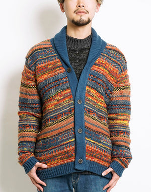 
                  
                    Load image into Gallery viewer, Fancy Jacquard Shawl Cardigan / BBF21606UA
                  
                